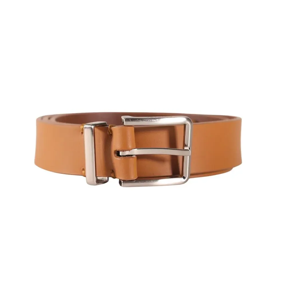 Calvin Klein Tan Genuine Leather Men’s Belt – Medium (34/36) - Silver Buckle-NWT